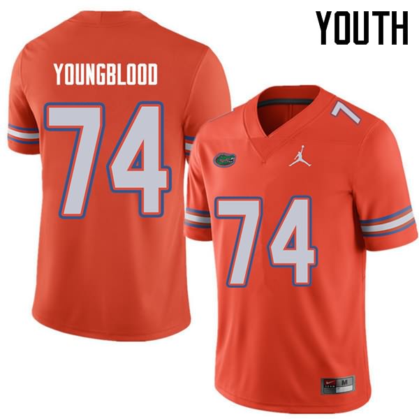 Youth NCAA Florida Gators Jack Youngblood #74 Stitched Authentic Jordan Brand Orange College Football Jersey HDX7565NQ